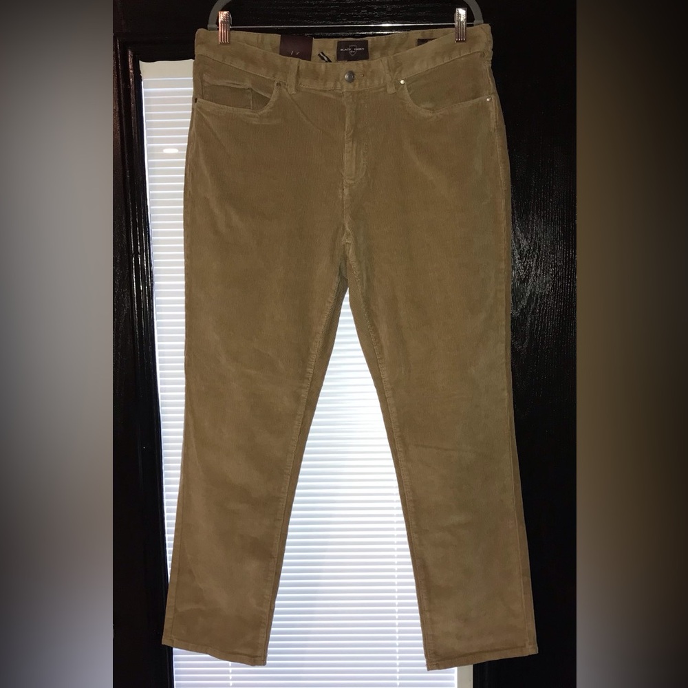 NWT Black Brown 1826 Men's Corduroy Pants - Tan, Size 34 x 30